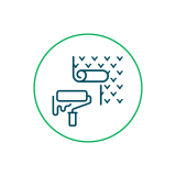 paint roller and wallpaper icon