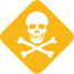 Yellow toxic to humans and animals symbol